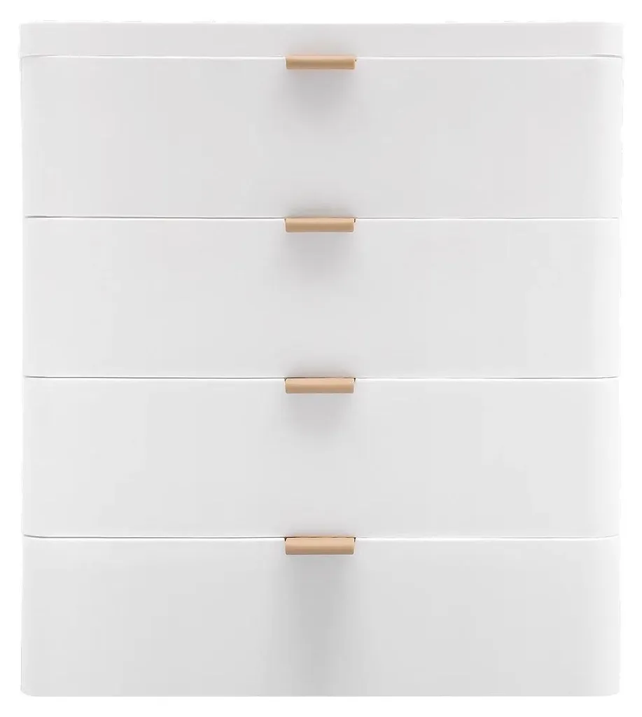 Module de rangement bureau et cosmétiques blanc 26cm à tiroirs profonds