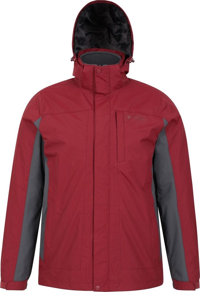Mountain Warehouse - "Thunderstorm" Jacke, wasserfest 3 in 1 für Herren MW879 (XXS) (Rot)