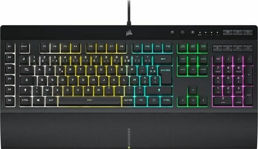 Clavier Corsair K55 RGB PRO Filaire Silencieux Anti-Accident IP42 Noir