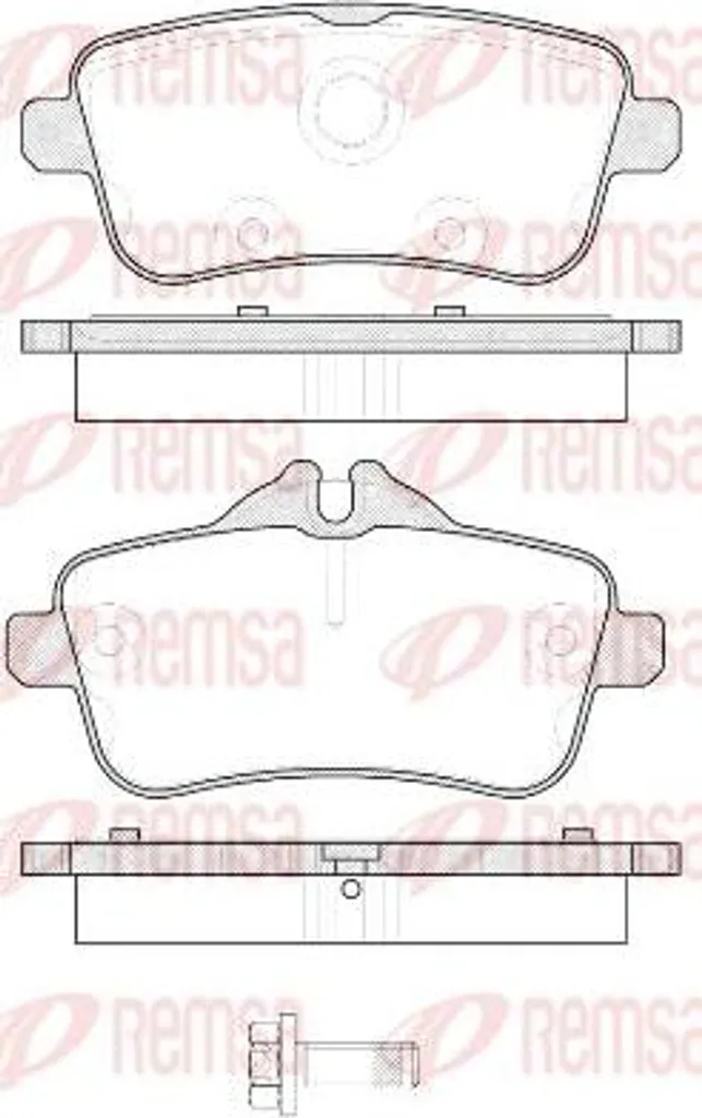 Plaquettes Frein Haute Performance REMSA 1503.00 Compatible OE A0064204020