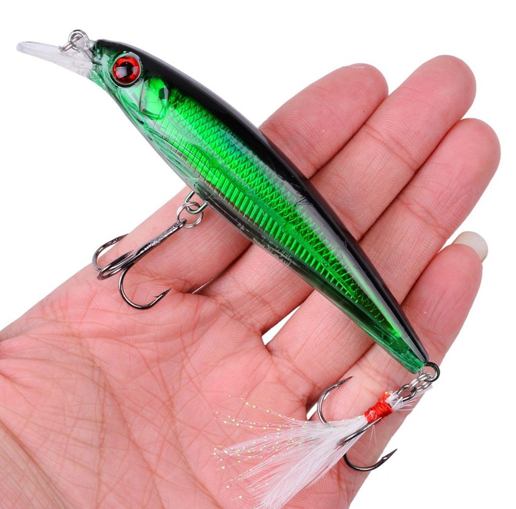 11,2 cm / 13,6 g Minnow Bionic Köder mit scharfen Haken, Zunge, harter künstlicher Schwimmköder, Süßwasser- und Salzwasser-Forellenangelzubeh...
