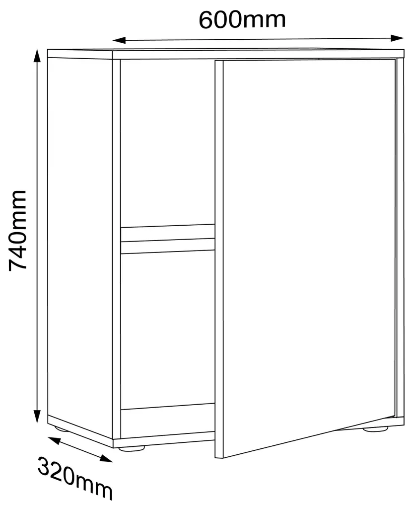 Offerta Armadio Salia Antracite 74x60x33 | Robusto e Facile da Montare - 5
