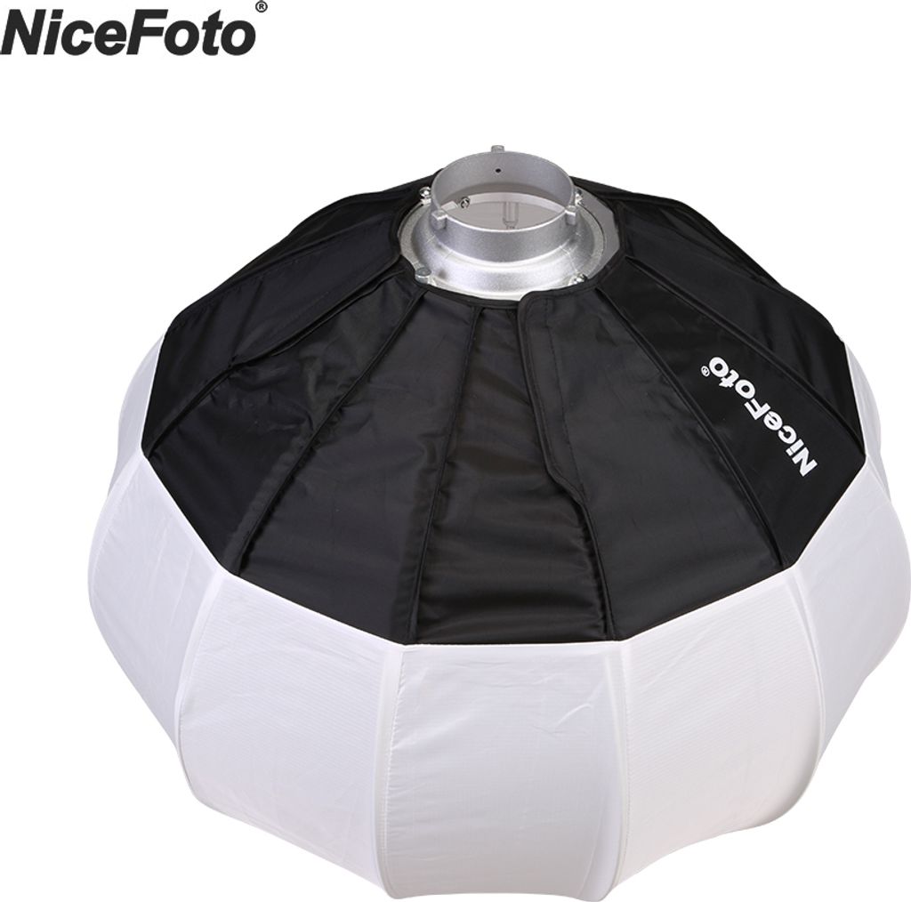 NiceFoto 50cm / 20inch Softbox im faltbaren Laternenstil in Kugelform mit Bowens-Halterung Schnellinstallation Tragbar fuer Speedlite Studio Strobe...