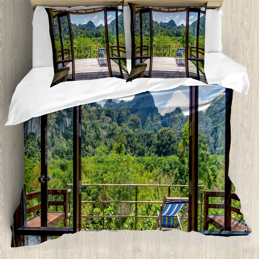 Bellissimo Set Copripiumino ABAKUHAUS Matrimoniale - Colori della Natura