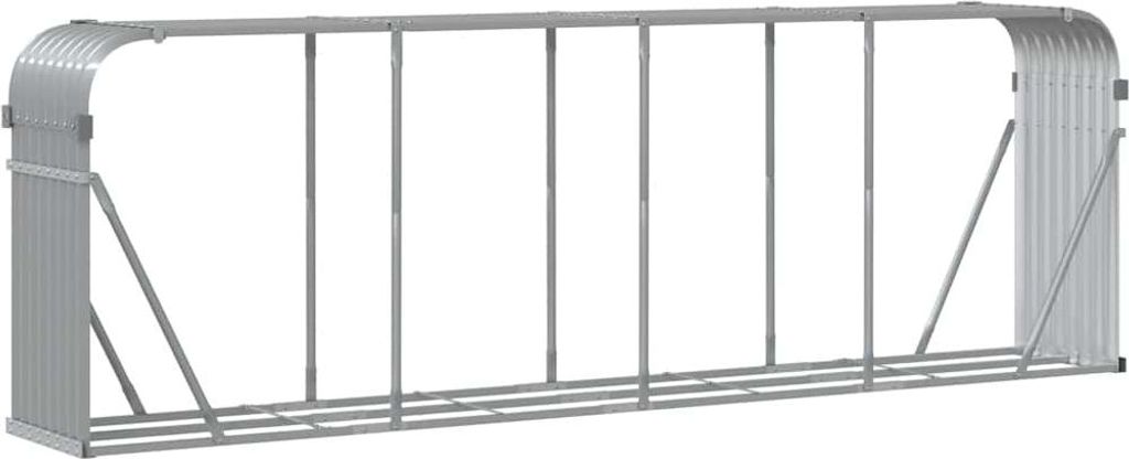 vidaXL Koš na dřevo světle šedý 300 x 45 x 100 cm Obrázek produktu 