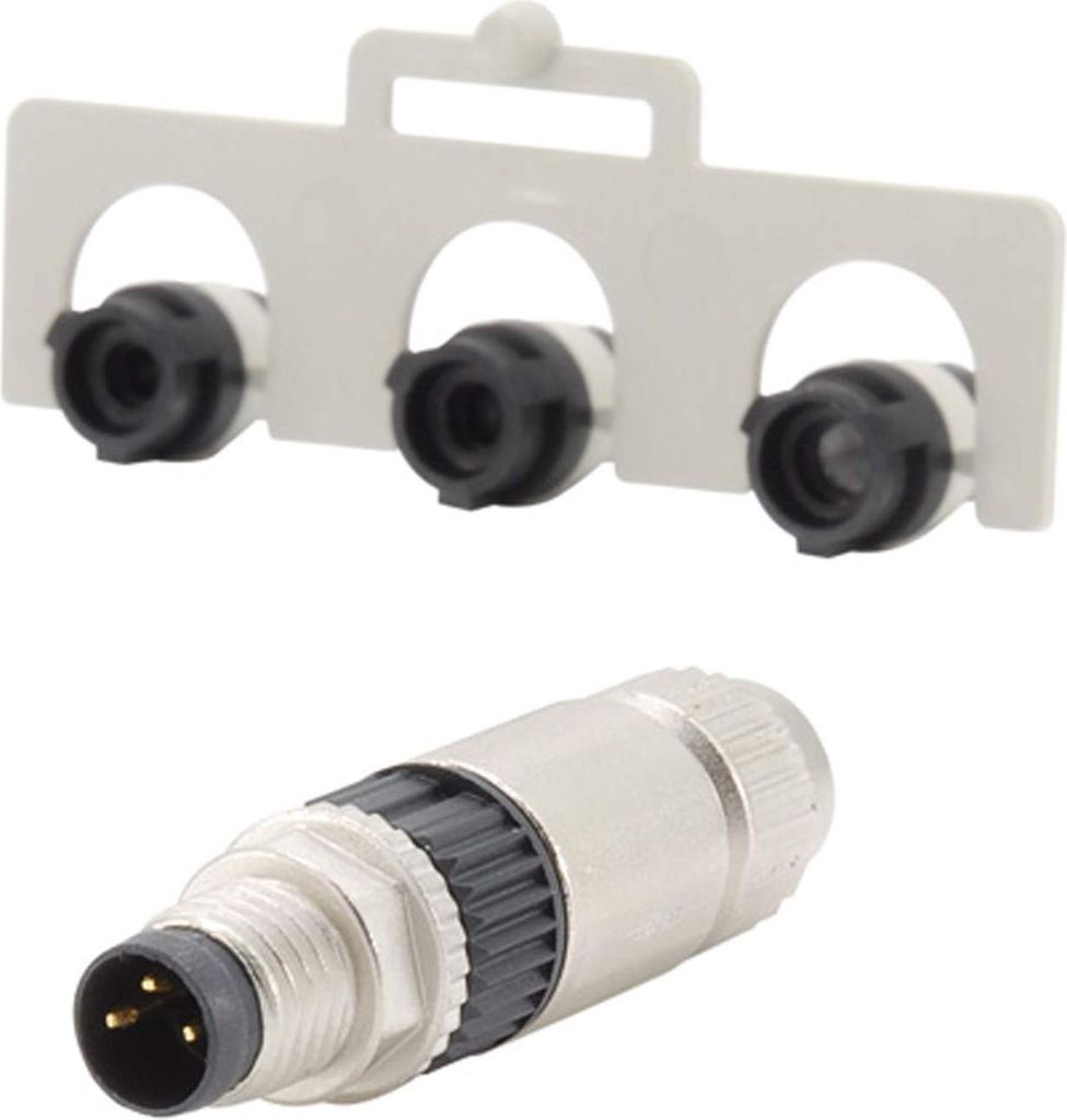 HARTING M8 Sensorsteckverbinder gerade Stift Schneidklemmanschluss (IDC-Kontakte), Polzahl 3-polig Kabelabgang gerade,