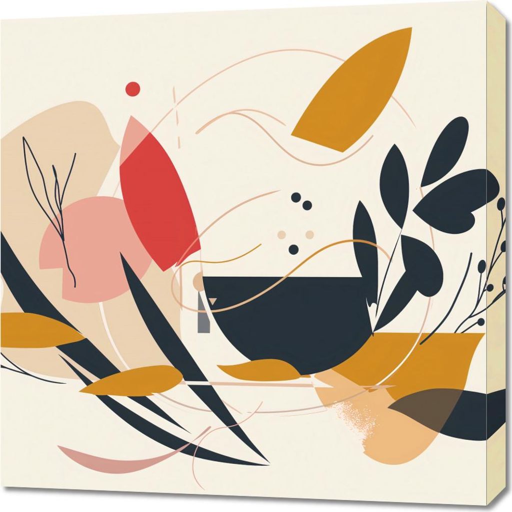Bild 70x70cm Lebhafte Flora