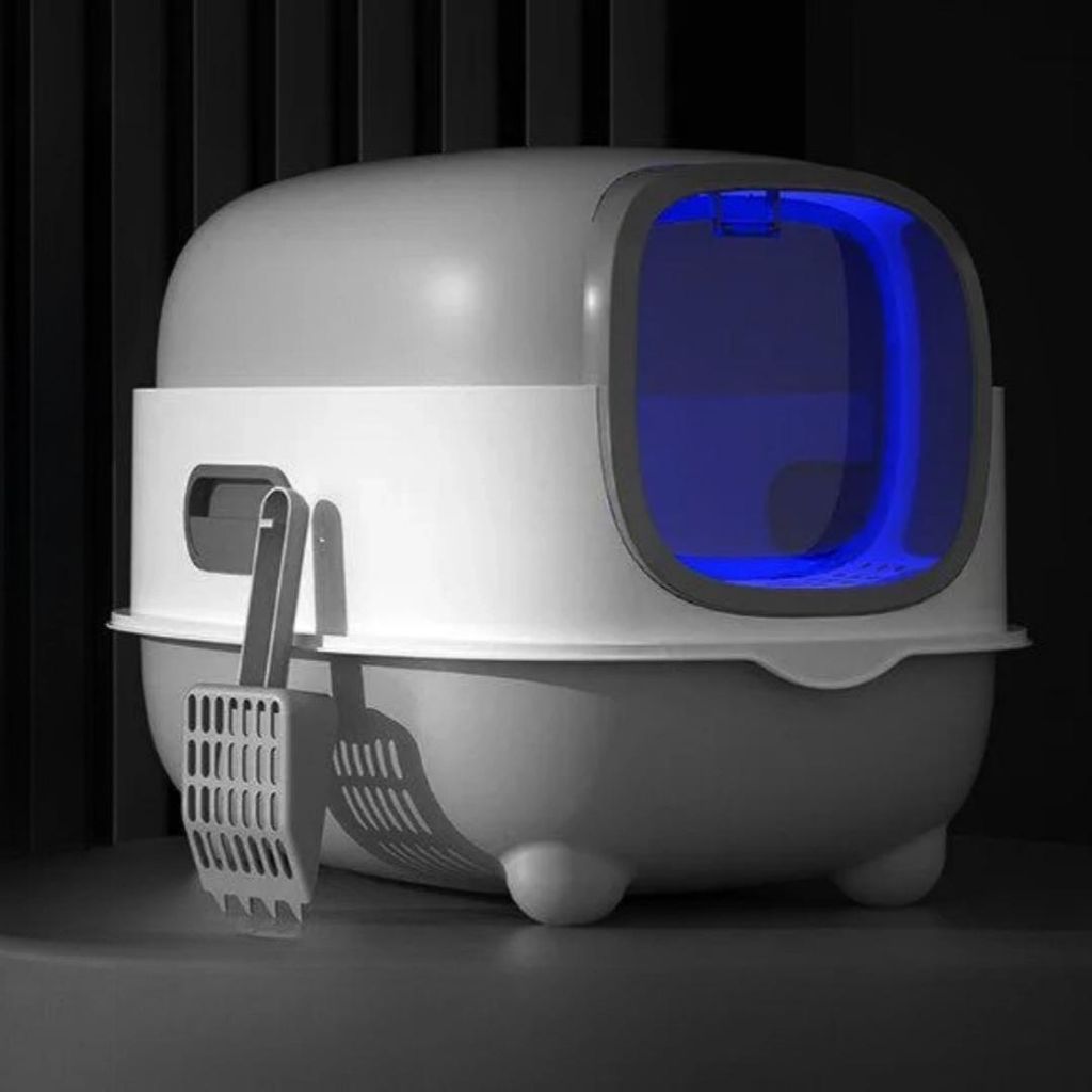 Katzentoilette Mit UV-Licht Katzenklo mit Deckel grau Produktbild 