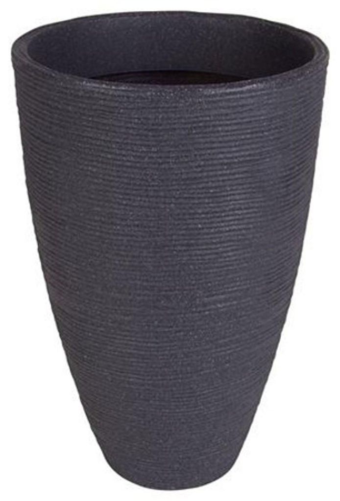 BURI Pot à cannelures anthracite Pot de fleurs Vase Image du produit 