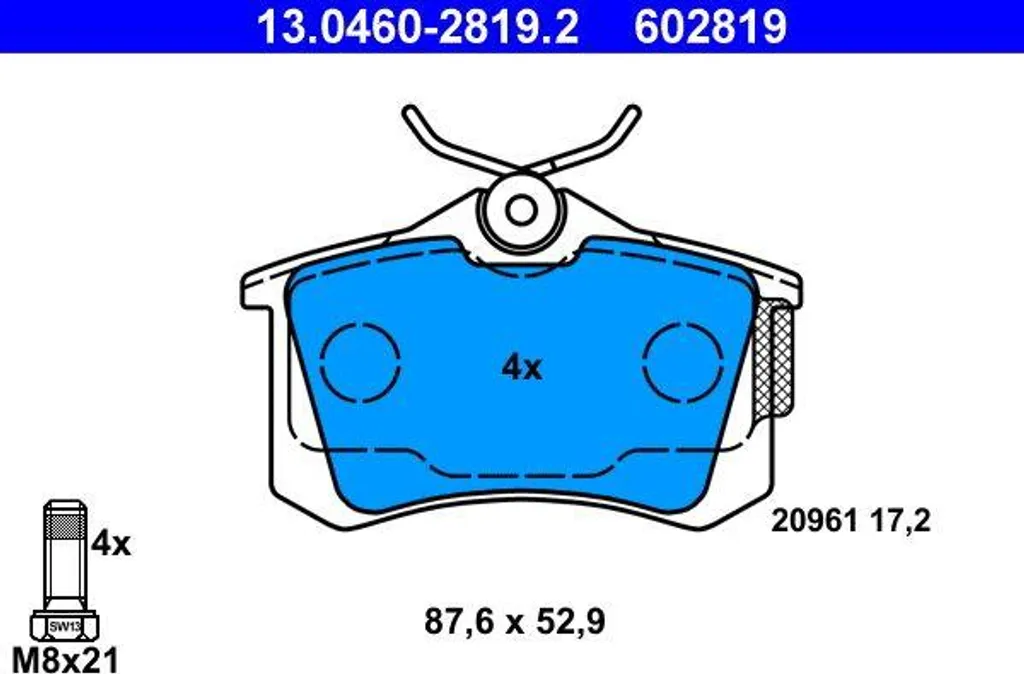 Plaquettes de frein à disque ATE pour Peugeot 807 et Citroën C8 425233