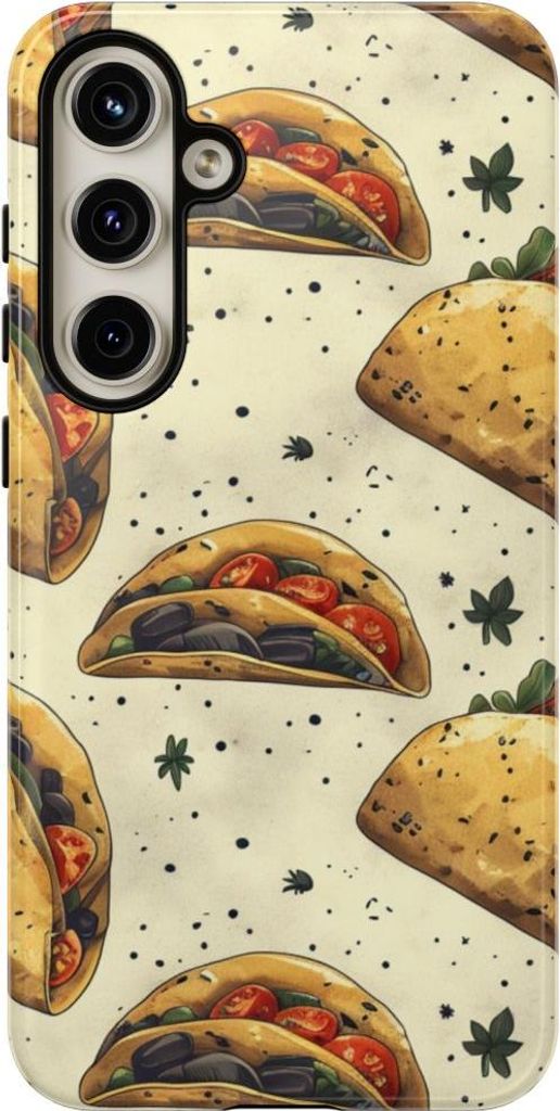 Lebhaftes Taco-Muster mit Kräutern – Hülle Kompatibel mit Samsung Galaxy S24 Plus