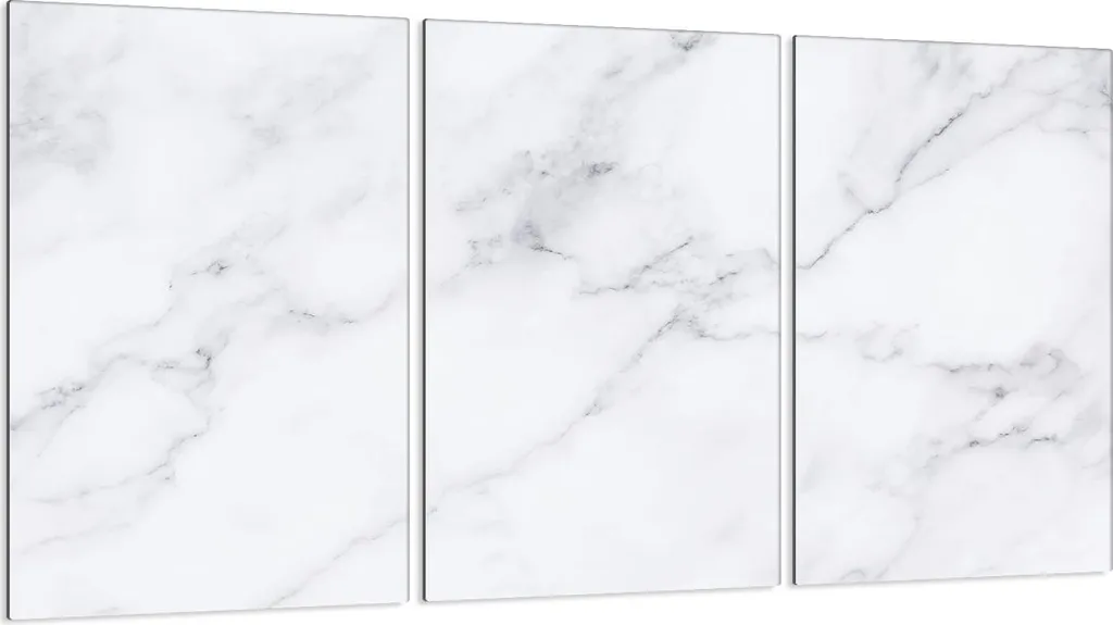 Piastre copriforno 3 pezzi 30x52 Copriforno in vetroceramica, marmo bianco