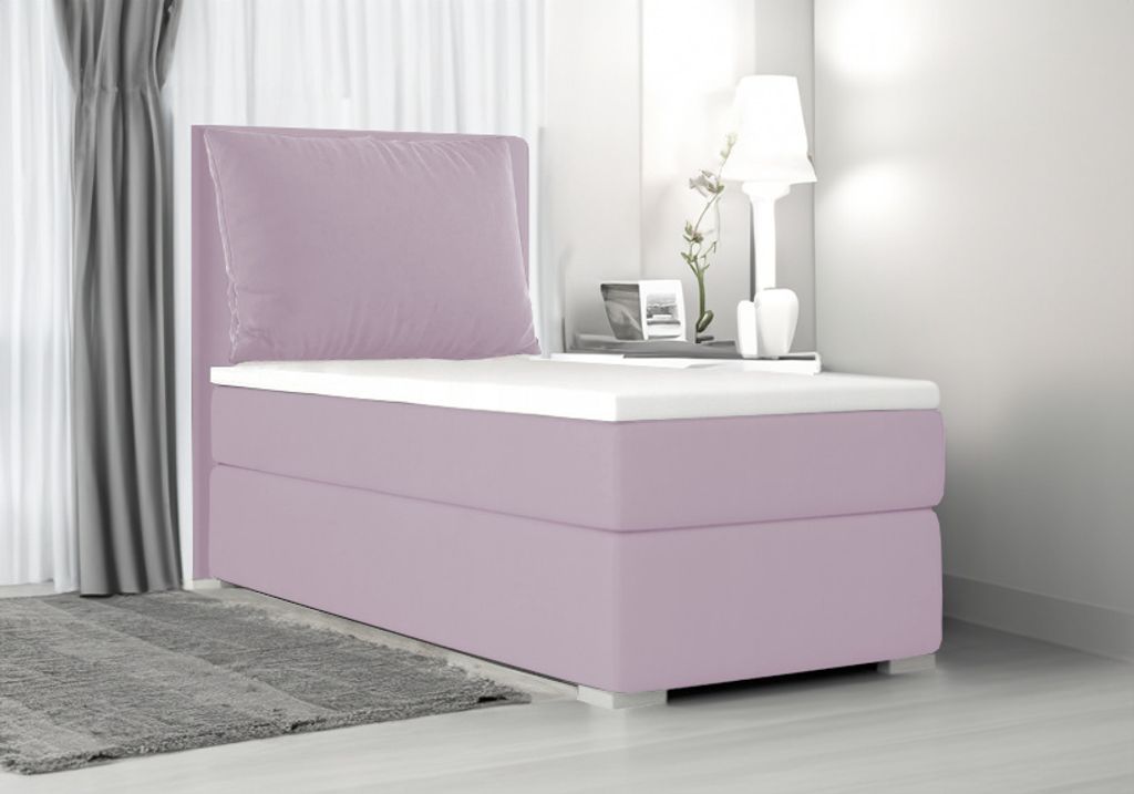 Boxspringbett SUZI MINI+Topper T25 Federkern ,80x200cm(Rosa: ITAKA 38)