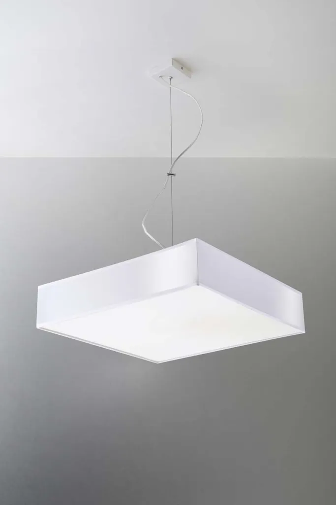 Suspension blanche 80 cm en PVC robuste diffuseur de lumière harmonieux