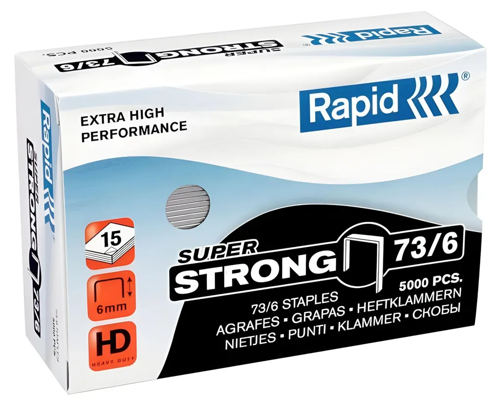 Agrafes Staples Rapid 73/6 boîte de 5000 pièces pour agrafeuse HD73