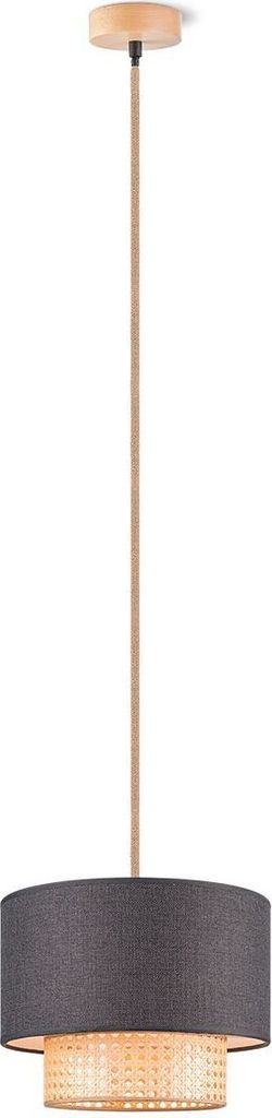 Home Sweet Home Pendelleuchte Cane Weave - Schwarz - 30x30x129cm