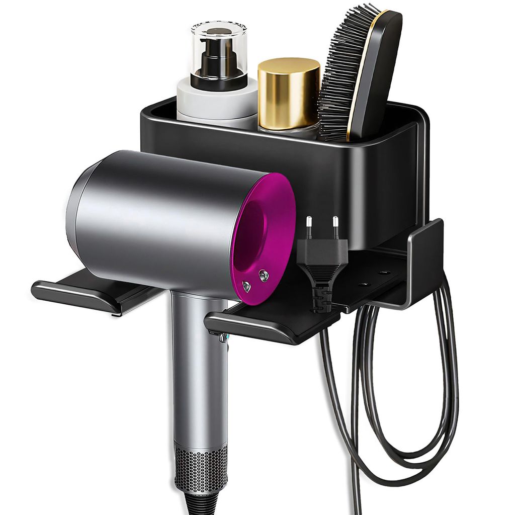 Haartrocknerhalter für das Badezimmer, stanzfrei und Produktbild 