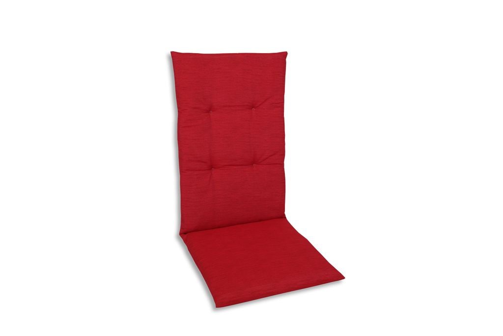 Sesselauflage hoch, GO-DE rot, uni Textil,