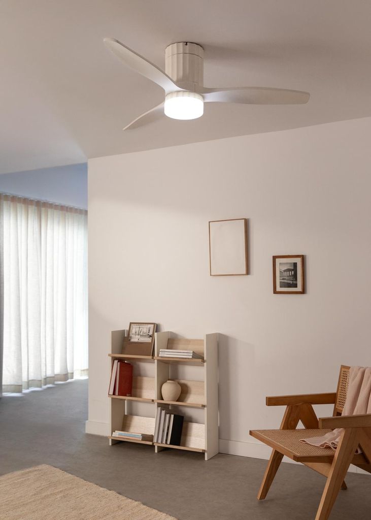 WIND CALM LINE - Leiser Deckenventilator 40W Ø132 cm 100% Holz
