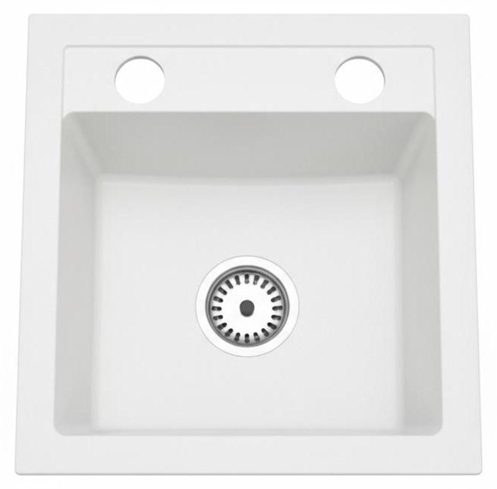 Faizee Home | Compact Granitspüle Weiß 41 x 44 cm – Produktbild 