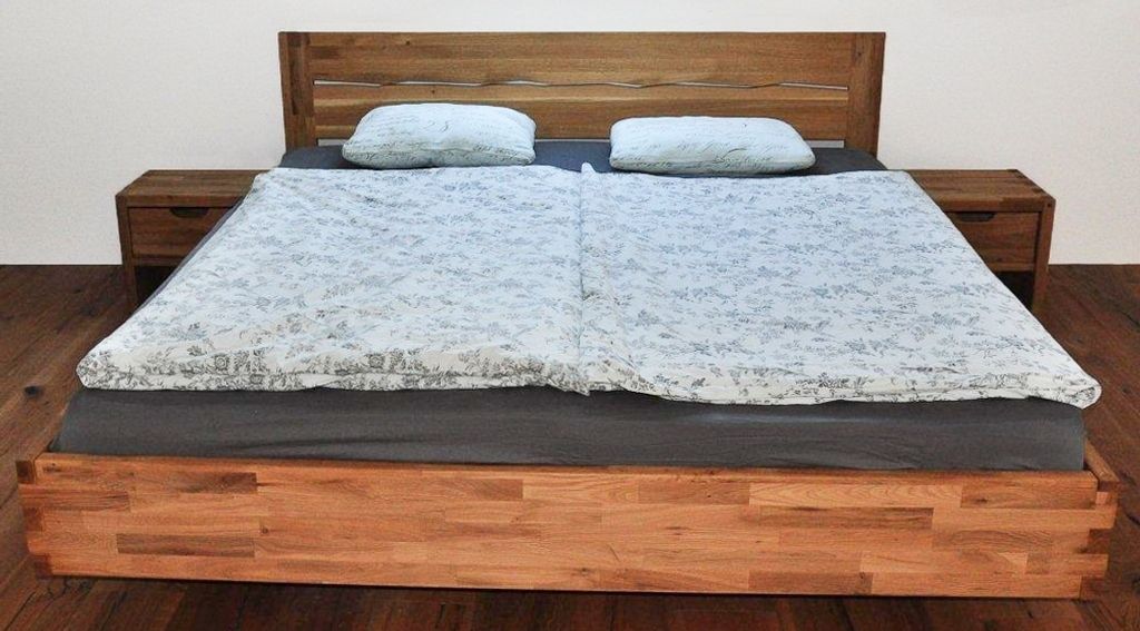 Eiche-Bett massiv | 160 x 200 cm | Eiche | Geölt