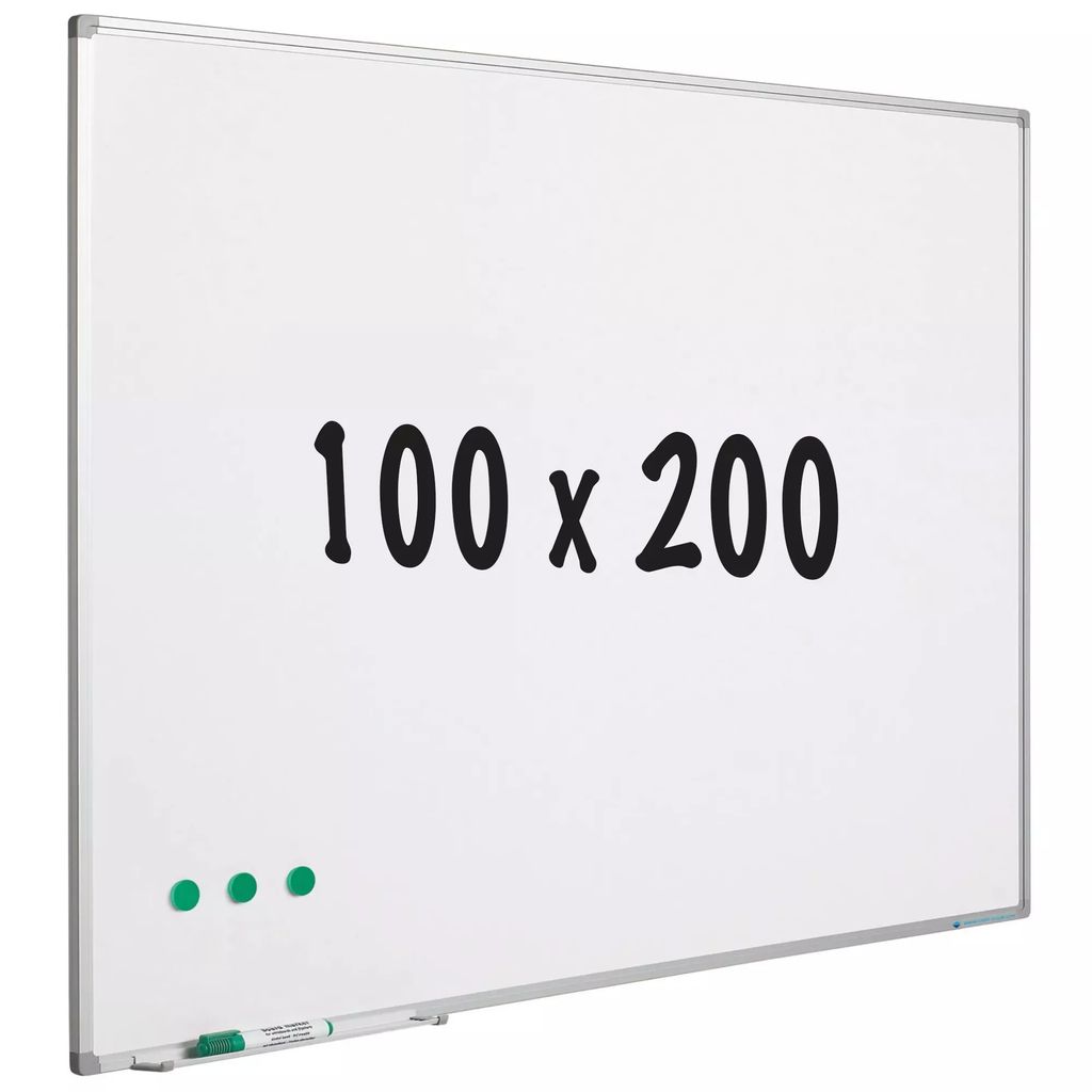 Whiteboard Emaille-Stahl Marian - Weiß - Magnetisch - 100x200cm