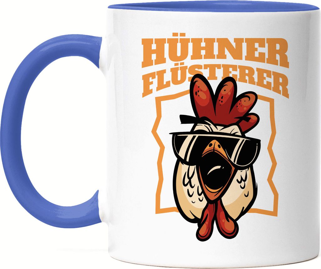 Hühner-Flüsterer Tasse Blau Huhn Fans Hühnerhof Bauernhof Produktbild 