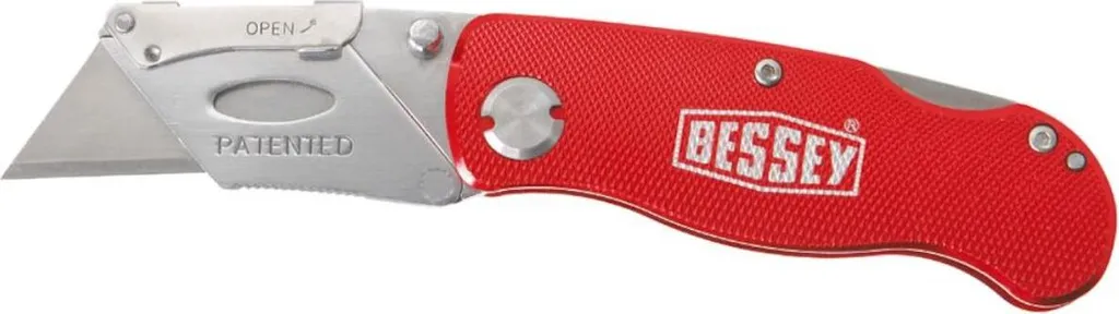 Couteau de sécurité Bessey pliable avec manche en alu pour bricolage