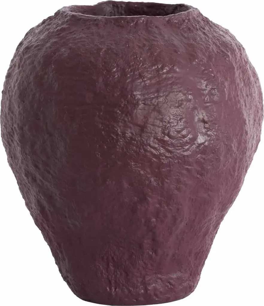 Vase Light & Living PANTOJA Aubergine Brillant - Objet Déco Ø45x50 cm