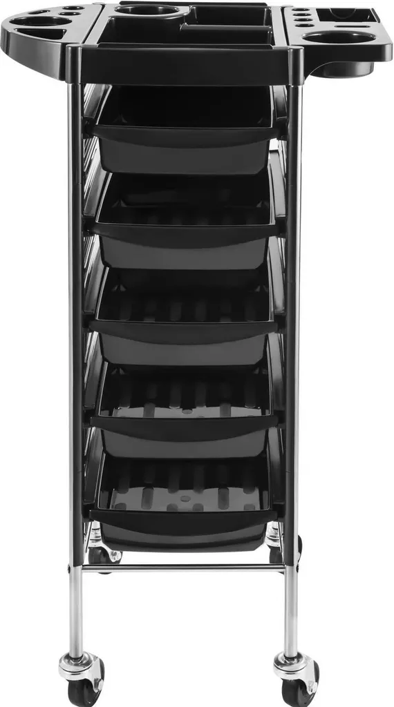 Chariot de rangement à 5 tiroirs coulissants sur roulettes pour studio