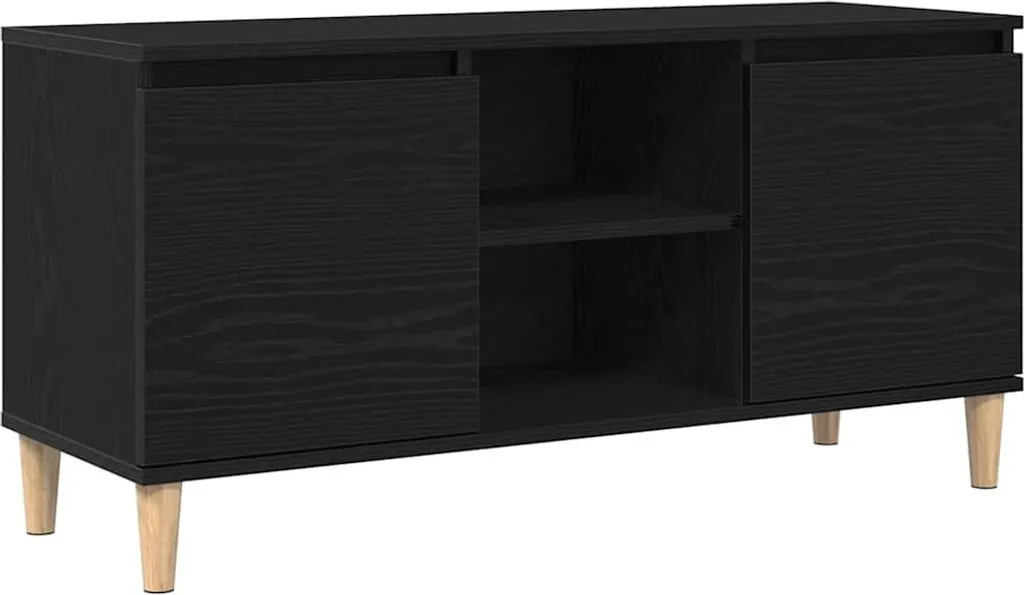 Offerta Mobile TV SYFAX™ Rovere Nero 102x35x50cm Legno Multistrato