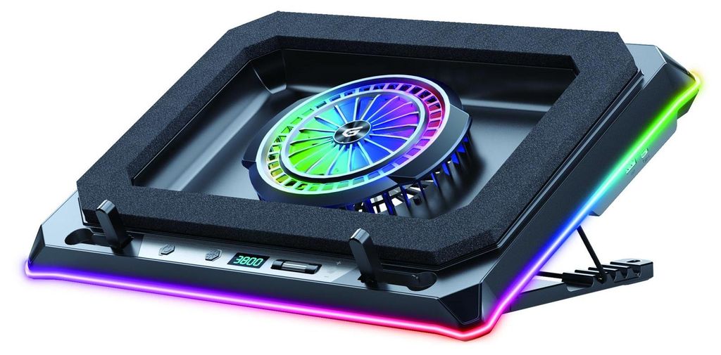 Conceptronic THYIA04B USB-C Laptop-Kühlpad + Handyhalter, Imagen del producto 