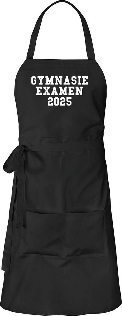 Huuraa Schürze Gymnasieexamen 2025 Abschluss Schweden Schwarz mit Taschen Baumwolle Kochschürze Geschenkidee