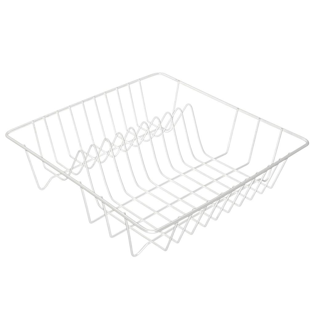 Geschirrständer aus Metall, kompakt - Weiß