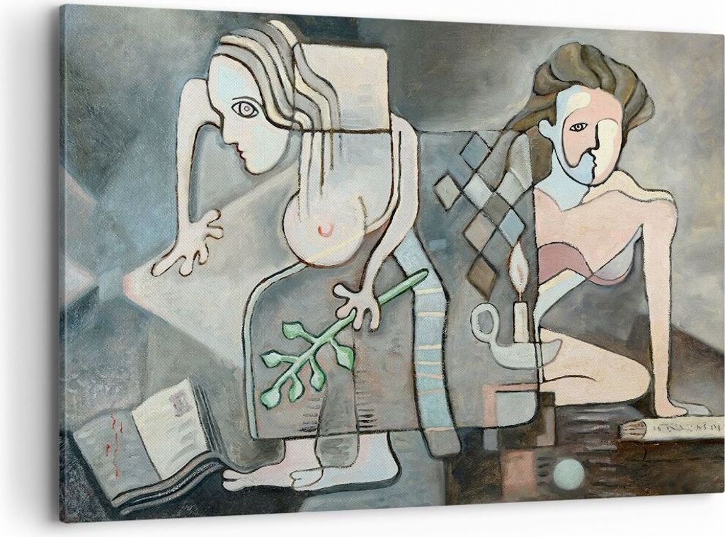 Bild auf Leinwand - Leinwandbild - Abstraktion modern - 120x80cm - Wand Bild - Wanddeko - Leinwanddruck - Bilder - Kunstdruck - Wanddekoration - Le...