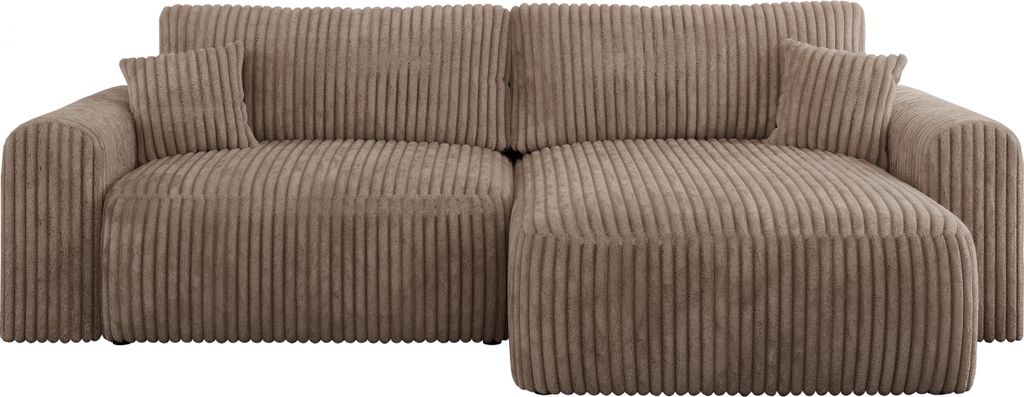 MKS MEBLE Cord Sofa L-Form, Ecksofa mit Schlaffunktion, Produktbild 