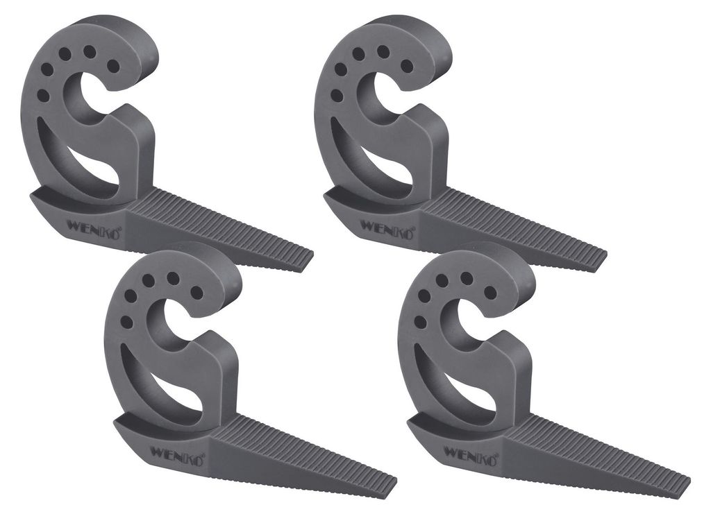 WENKO Multi-STOP® Anthrazit, 4er Set, Türstopper als Produktbild 