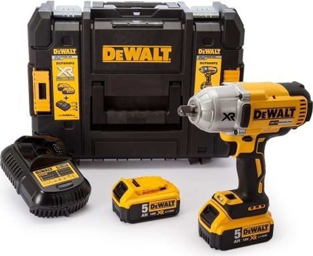 DeWALT DCF899P2-QW, Klucz udarowy, Czarny, Żółty, 1/2", Zdjęcie produktu 