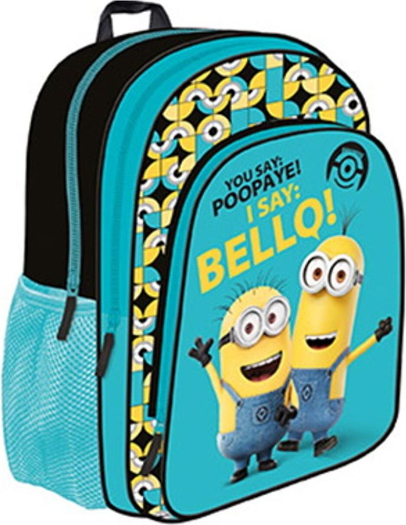 Minions Rucksack, geräumiges Hauptfach, gepolsterte Rückseite, reflektierend, 18x29x38 cm