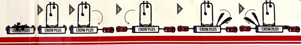Porte-Vélos Attelage Basculant Eufab Crow Plus : Solution Coffre Libre - 16