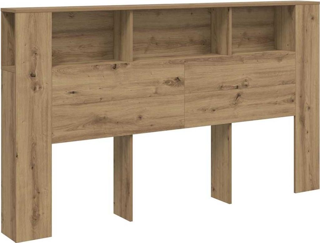 vidaXL Testata con ripiani in rovere Artisan 180x18,5x102,5 Immagine del prodotto 