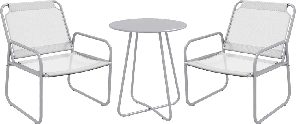 Aménagement petit balcon Outsunny : set bistro 3 pièces table et chaises