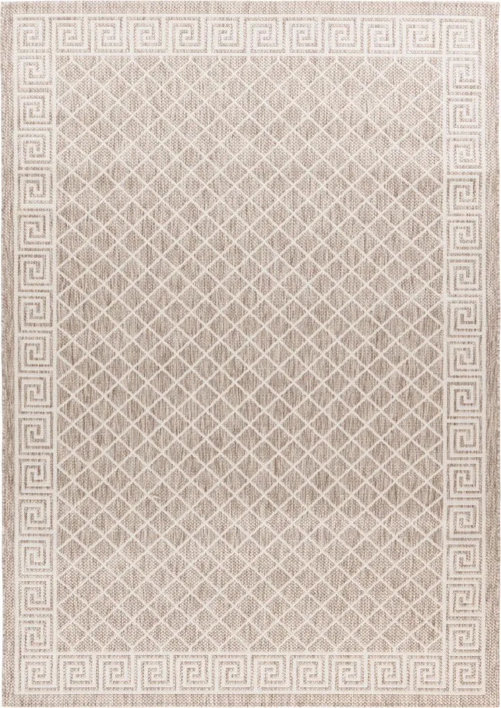 Tapis 200x290 pour salon ou terrasse My Tallinn 541 Taupe, moderne