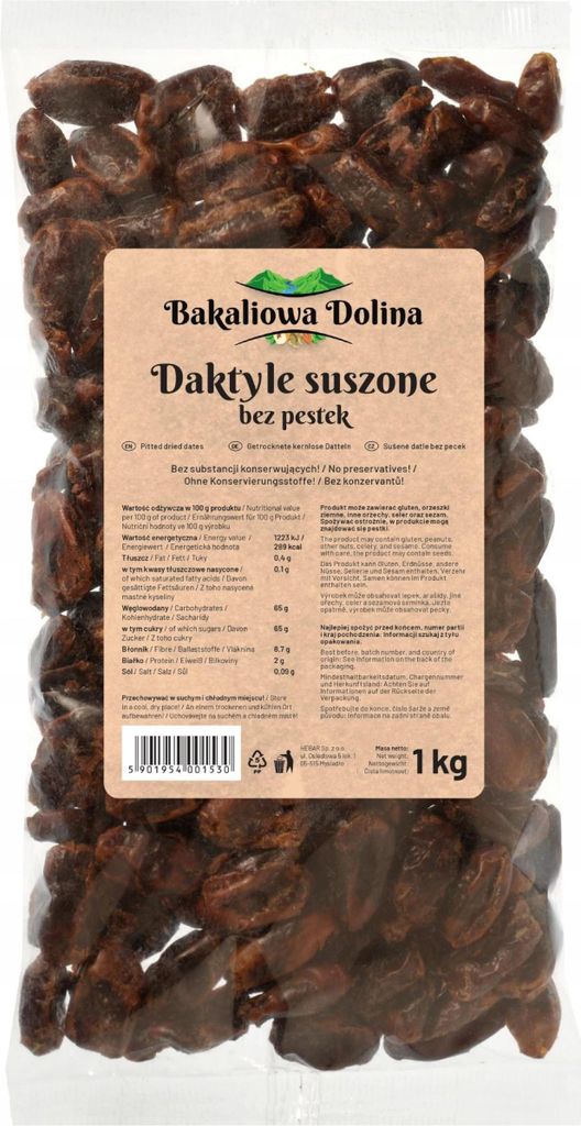 Sušené datle 1 KG - bez pecky - bez přidaného cukru - Obrázek produktu 