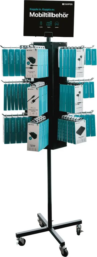 Support de magasin au sol rotatif blanc en acier pour revues et journaux