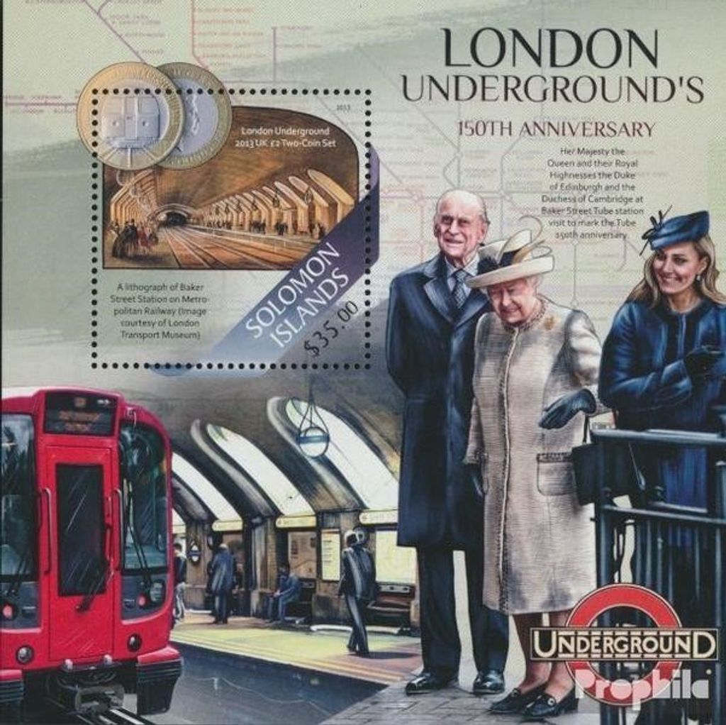 Briefmarken Salomoninseln 2013 Mi Block 196 (kompl. Ausg.) postfrisch Metro