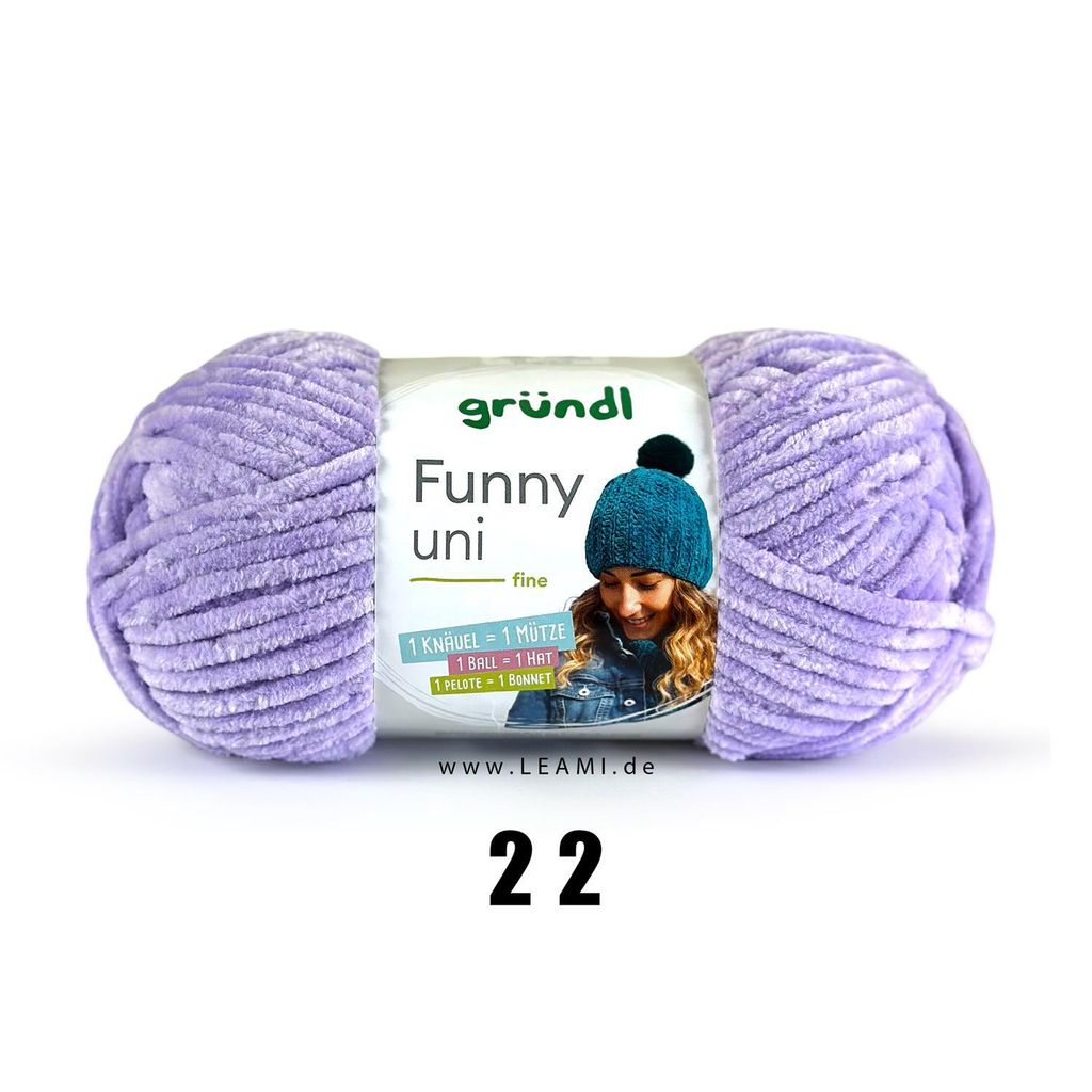 Gründl filato ciniglia Funny uni, 100g/120m, lana baby, Immagine del prodotto 