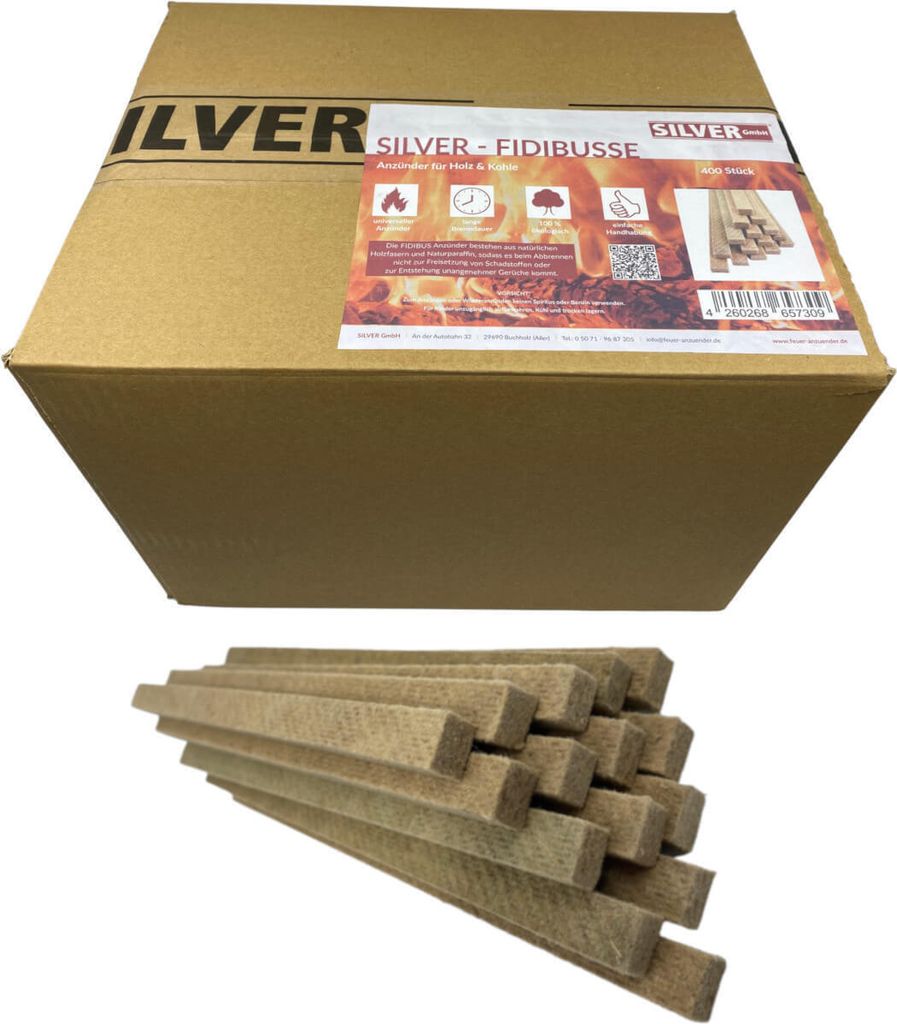 SILVER GmbH 400 SILVER FIDIBUSSE Anzünder | Kaminanzünder | Produktbild 