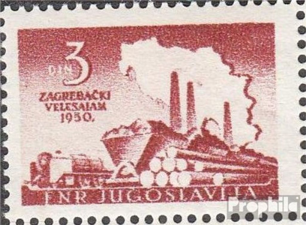 Briefmarken Jugoslawien 1950 Mi 621 (kompl.Ausg.) postfrisch Messe Zareb