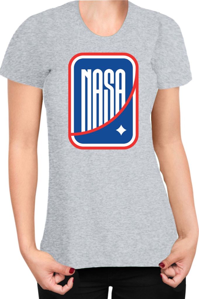 Damen T-Shirt Nasa Space Theme Nasa 007, Lady M / Grau
